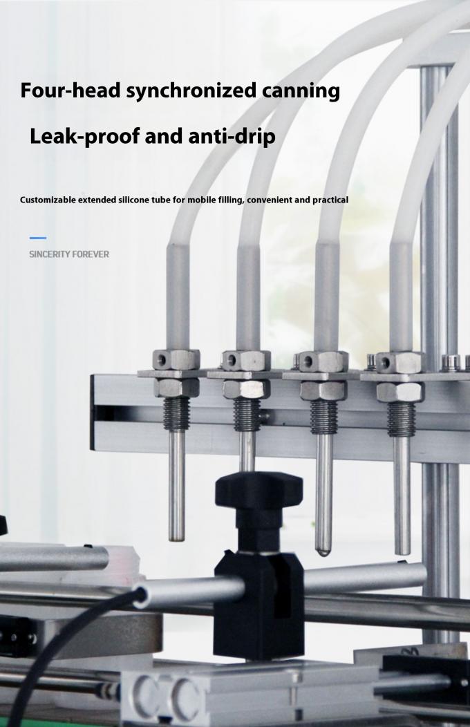 Machine de remplissage de liquide bureau automatique Petite huile essentielle parfum bouteille liquide remplissage de bouchon et d'&eacute;tiquetage machine 4 t&ecirc;tes 7