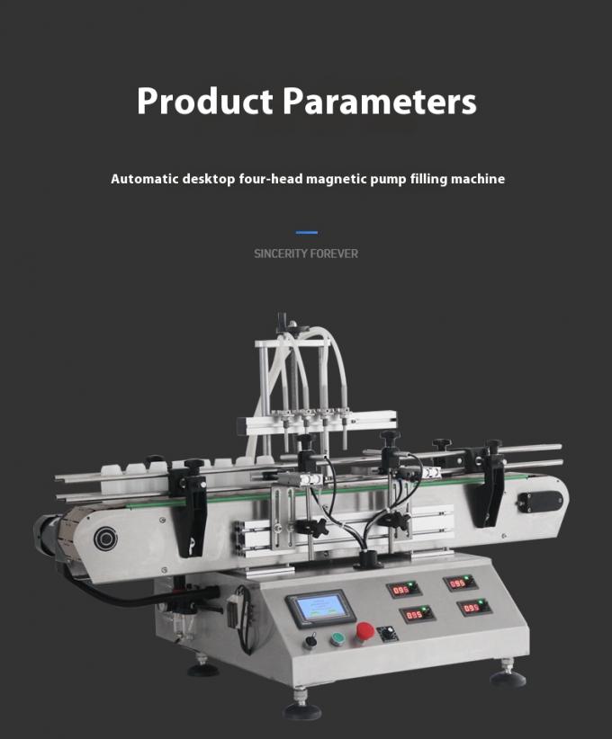 Machine de remplissage de liquide bureau automatique Petite huile essentielle parfum bouteille liquide remplissage de bouchon et d'&eacute;tiquetage machine 4 t&ecirc;tes 9